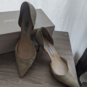 Authentic Jimmy Choo Gold Pumps